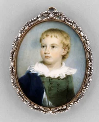 Portræt af en dreng, ca. 1810-20 (akvarel på elfenben