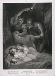 Kong Richard den Tredje: Akt IV, scene III Mordet på prinserne i tårnet, udgivet 1790.