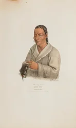 KE-WA-DIN eller Nordvinden; En Chippeway-høvding, fra The Aboriginal Portfolio