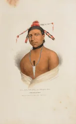 MA-KO-ME-TA eller Bjørnens olie; En Monomonie-høvding, fra The Aboriginal Portfolio