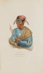 ME-NO-QUET; En fremtrædende Pottowattomie-høvding, fra The Aboriginal Portfolio