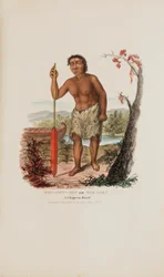 MEN-DOW-MIN eller Majsen; en chippewa-dværg, fra The Aboriginal Portfolio