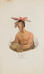 MISH-SHA-QUAT eller den klare himmel; en Chippeway-høvding, fra The Aboriginal Portfolio