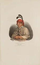 NA-SHE-MUNG-GA, en Miami-høvding, fra The Aboriginal Portfolio