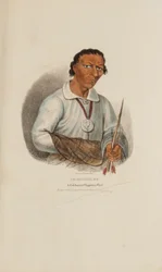 PE-SCHICK-EE; En berømt Chippeway-høvding, fra The Aboriginal Portfolio