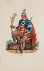 RICHARDVILLE; En Miami-høvding, fra The Aboriginal Portfolio