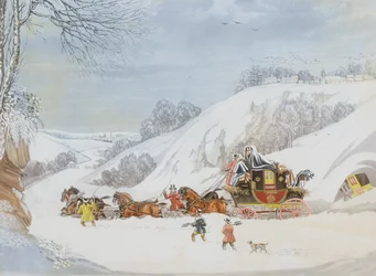 A Mail in Deep Snow, indgraveret af George Hunt