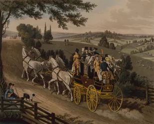 Stage Coach (farvet gravering)