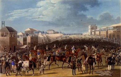 The Race Over, tryk lavet af Charles Hunt, 1836 (akvatint)