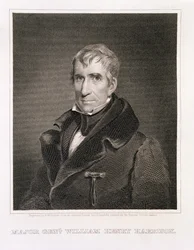 Generalmajor William Henry Harrison, graveret af Richard W. Dodson (1812-67)