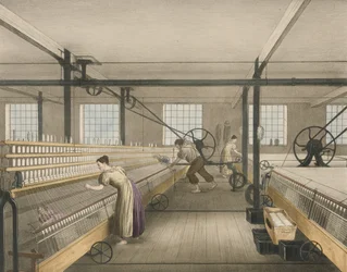 Spinning, Progress of Cotton nr. 6, pub. 1840