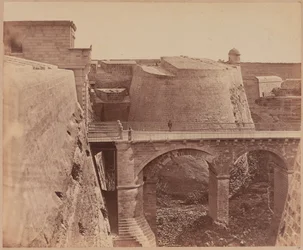 Bro ved Porta Reale, Malta, omkring 1856