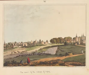 ?Ruinerne af landsbyen Ligny?, 1815