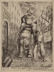 Carlo Khans Triumphal Entry into Leadenhall Street: satire over whig-politikeren Charles James Fox og hans ambitioner vedrørende Indien