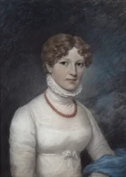 Mrs Morgan, omkring 1794 (pastel på gråt papir)