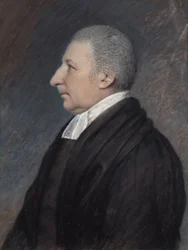 Rev. Rowland Hill (pastel på gråt papir)