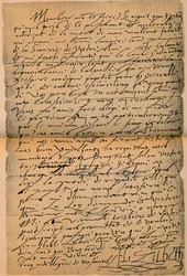Et brev fra dronning Elizabeth I 1533-1603 til kong James VI 1566-1625, 1898