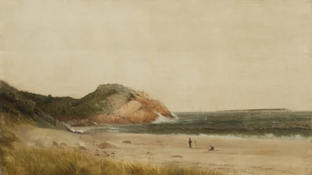Strandscene (olie på lærred)
