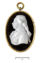 George IV, som Prince of Wales, ca. 1790 (hvidt glas i forgyldt metalramme)