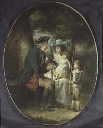 Familie i et landskab