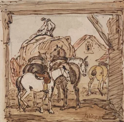 Bondegård og heste