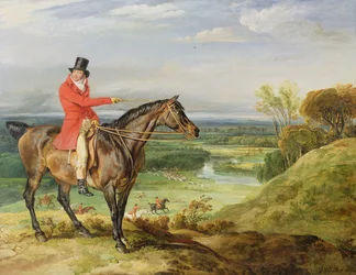 John Levett på jagt i parken ved Wychnor, Staffordshire