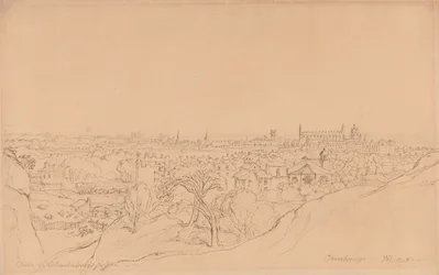 Studie til udsigten over Cambridge fra Castle Hill