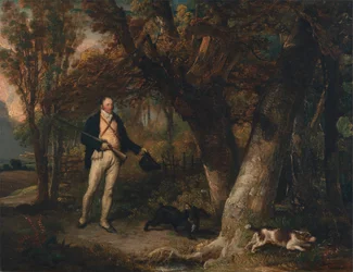 Pastor Thomas Levett og yndlingshunde, haneskydning