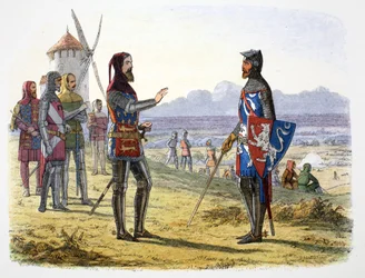 Kong Edward III nægter hjælp til sin søn i slaget ved Crecy, Frankrig, 1346 1864