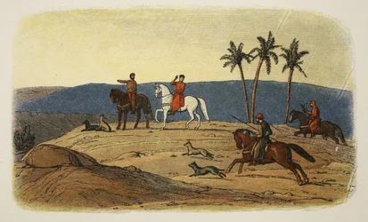 Kong Richard I nægter at se på den hellige by, efter at have undladt at erobre den, fra A Chronicle of England BC 55 til AD 1485, pub. London, 1863