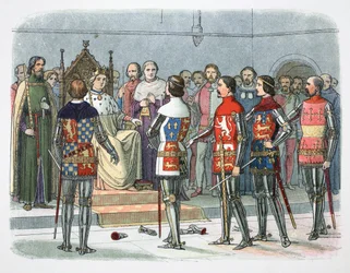 Adelsmænd før kong Richard II, Westminster, 1387 1864.