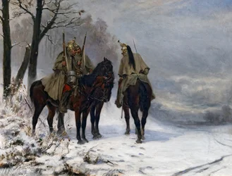 Dragon patrol in the field in 1870, c.1890dani
