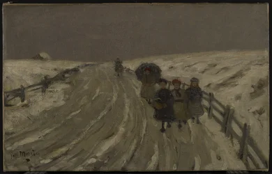 Hjemkomst fra skole, ca. 1901