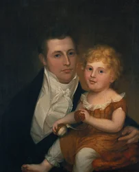 Portræt af Dr. Samuel Simes og hans datter, Mary Jane