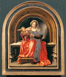 Madonna og barn (maleri på egetræ)