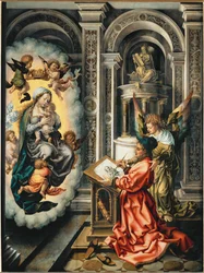 Sankt Lukas maler madonnaen (maleri på egetræ)