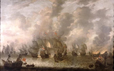 Slaget ved Scheveningen, 31. juli 1653, ca. 1654 (olie på lærred)