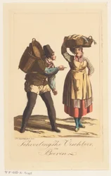 Scheveningen fiskere typer Schevelingsche Visch Boer og Boerin (titel på objekt)