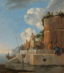 En kystruin i Italien En ruin ved vandet i Italien