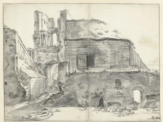 Hus nær en ruin
