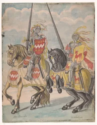 Riddere med Brandes og Hirschmans familievåben