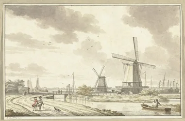 Udsigt ved Zandhoek, uden for Haarlemmerpoort i Amsterdam