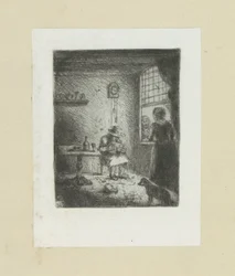 Interiør sætter læsede mand The Compleat Work of Etchings af John Chalon / Oeuvre Complette des Eaux Fortes af Jean Chalon (serietitel)