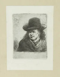 Mand sætter hoed, naar links The Compleat Work of Etchings af John Chalon / Oeuvre Complette des Eaux Fortes af Jean Chalon (serietitel)