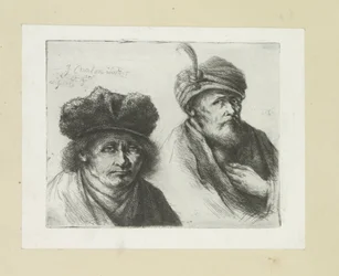 Twee mannen sætter hakkede i tulband The Compleat Work of Etchings af John Chalon / Oeuvre Complette des Eaux Fortes af Jean Chalon (serietitel)