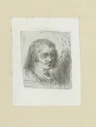Volwassen man met halflang haar The Compleat Work of Etchings af John Chalon / Oeuvre Complette des Eaux Fortes af Jean Chalon (serietitel)