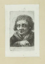 Voksen mand, hans højre hånd synlig The Compleat Work of Etchings af John Chalon / Oeuvre Complette des Eaux Fortes af Jean Chalon (serietitel)