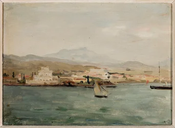 Udsigt over havnen i Saloniki. Fra rejsen til Palæstina
