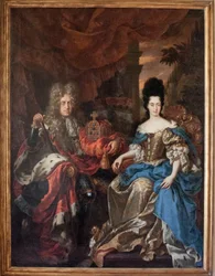 Tysk: Doppelbildnis Johann Wilhelm von der Pfalz und Anna Maria Luisa de
