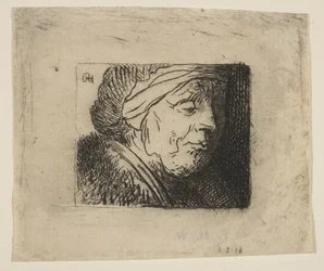 Hoved af en gammel kvinde, 1620-40.